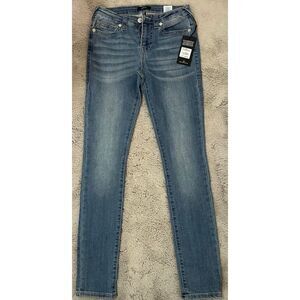 True Religion Stella mid rise Skinny Jeans Medium Wash No Flap NWT Size 27